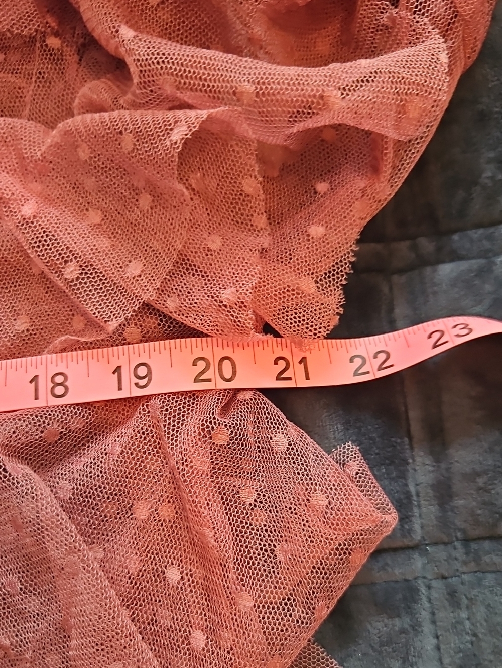 Free People Take Me Out Duster Mauve Sheer Swiss Dot Ruffle Kimono Robe NWT OS - Picture 10 of 14